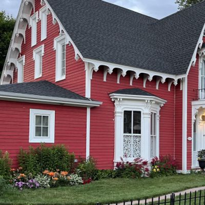 Image of the Red House white white trim throughout.